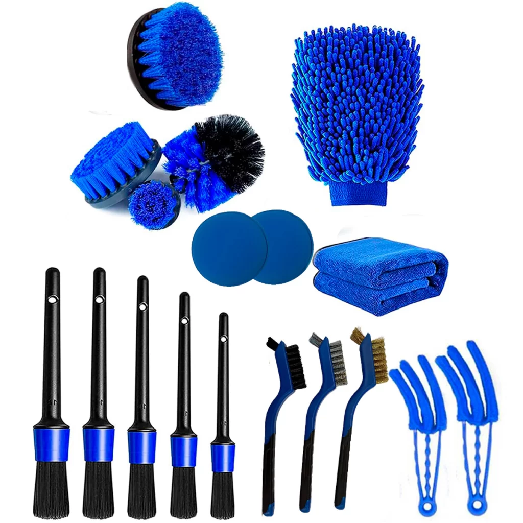 Kit Limpieza Detailing Auto 18 Piezas Microfibra Pad Pulido Cepillos – imagen 1