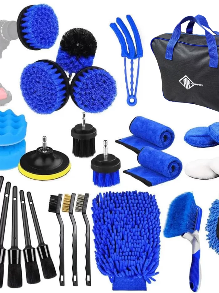Kit de Limpieza Detailing Auto 28 Piezas Cepillos Microfibra