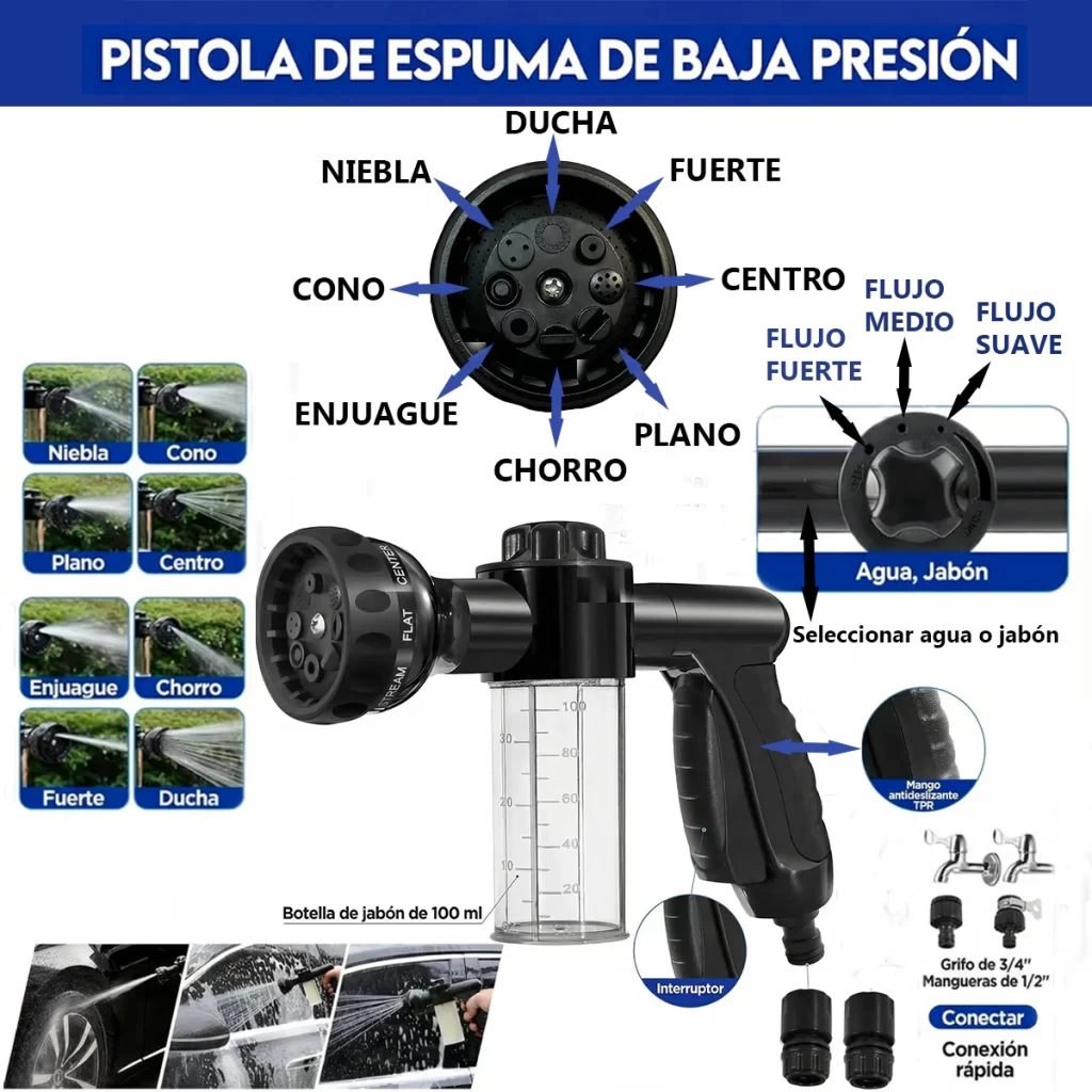 Kit de Limpieza Detailing Auto 42 Piezas Cepillos Microfibra Rociador Balde – imagen 3