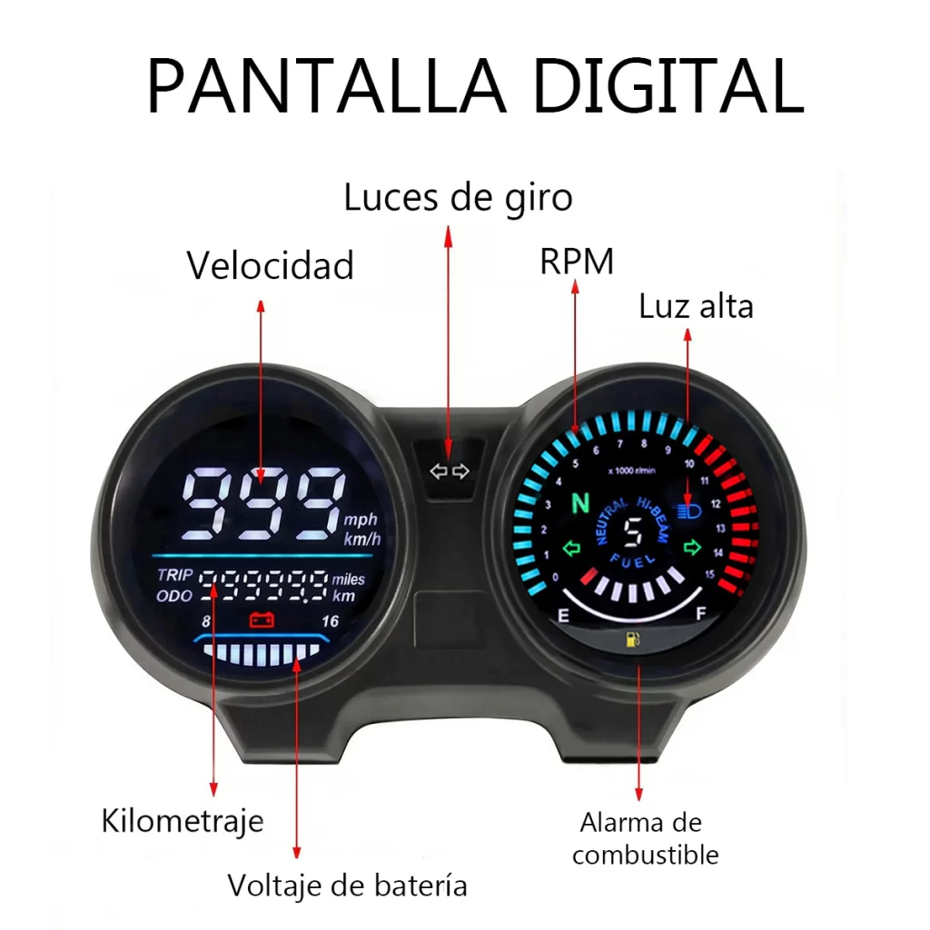 Tablero Digital Para Moto Honda CG150 Titan Rapikit MG-ST150 Velocímetro LCD – imagen 3