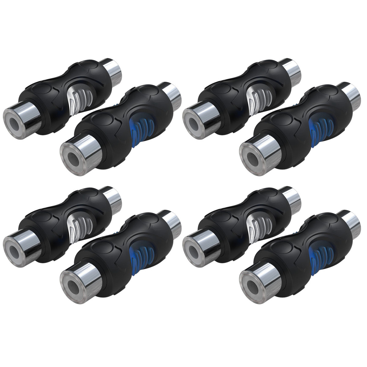 Fichas Unión Extension RCA Hembra-Hembra Recoil RCC-F8 Pack x8