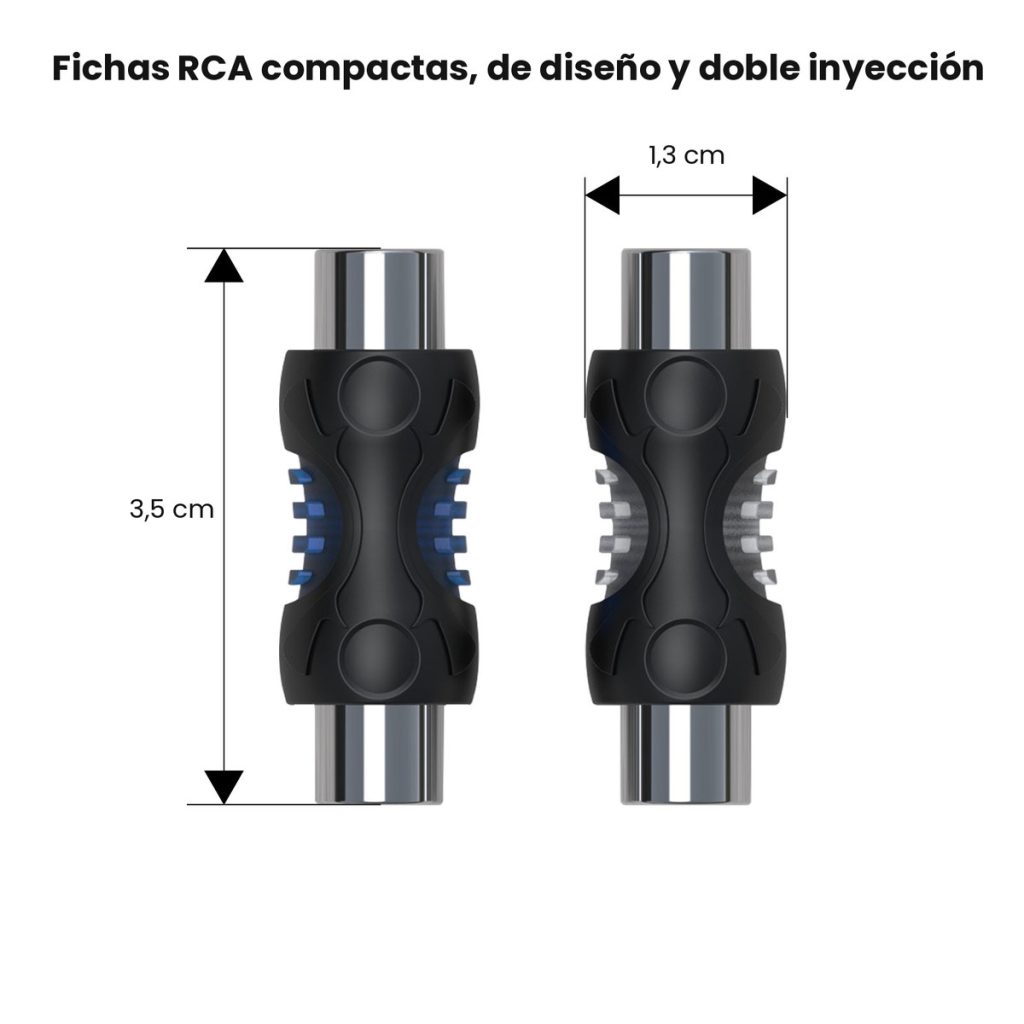 Fichas Unión Extension RCA Hembra-Hembra Recoil RCC-F8 Pack x8 – imagen 3