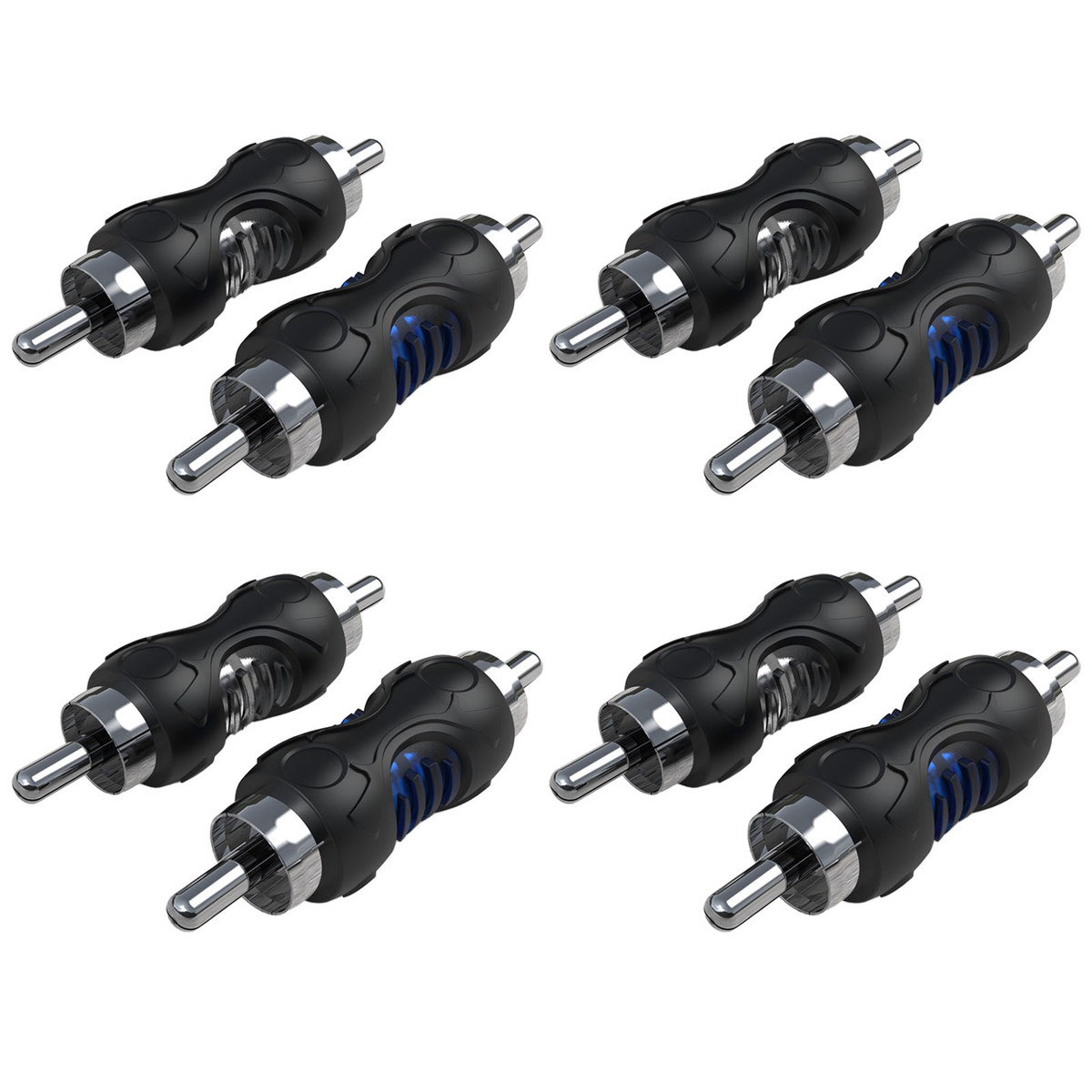 Fichas Unión Extension RCA Macho Macho Recoil RCC-M8 Pack x8