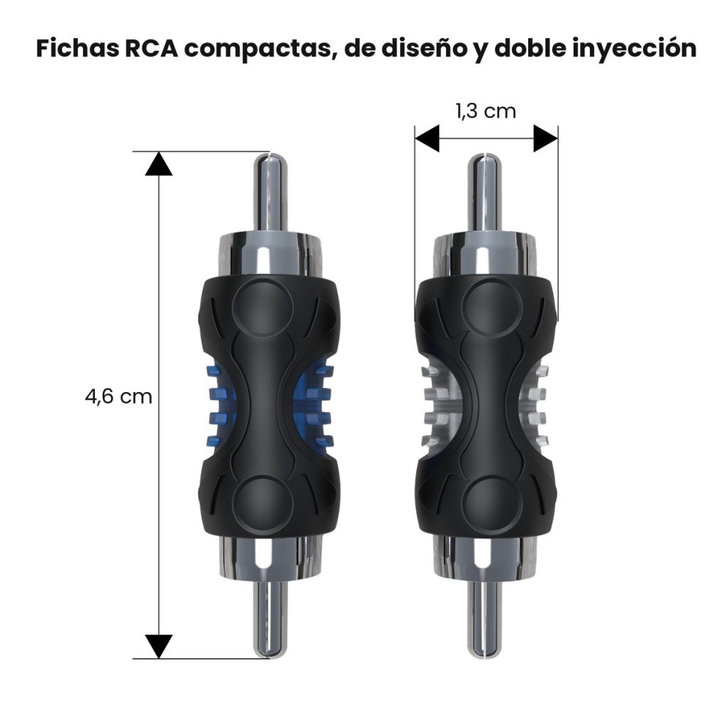 Fichas Unión Extension RCA Macho Macho Recoil RCC-M8 Pack x8 – imagen 3