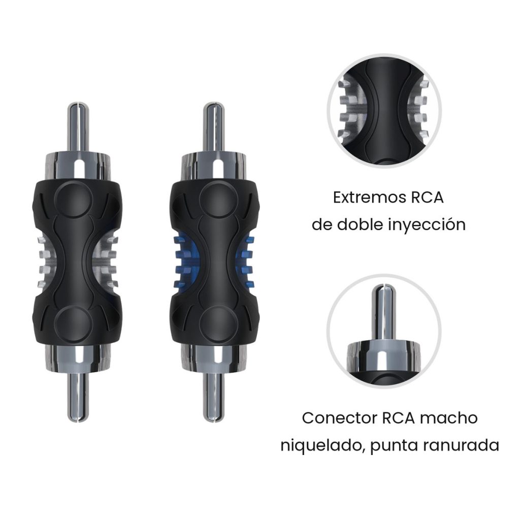 Fichas Unión Extension RCA Macho Macho Recoil RCC-M8 Pack x8 – imagen 2