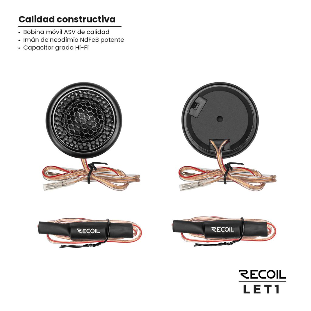 Par Tweeter Domo Seda Recoil LET1 25W RMS 50W 4 Ohms – imagen 4