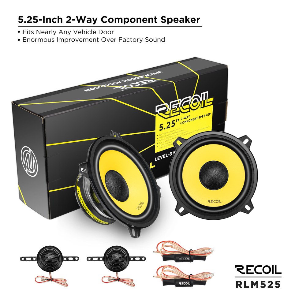 Parlantes Componentes Recoil RLM525 5.25 Pulgadas 80W RMS 160W Par – imagen 2