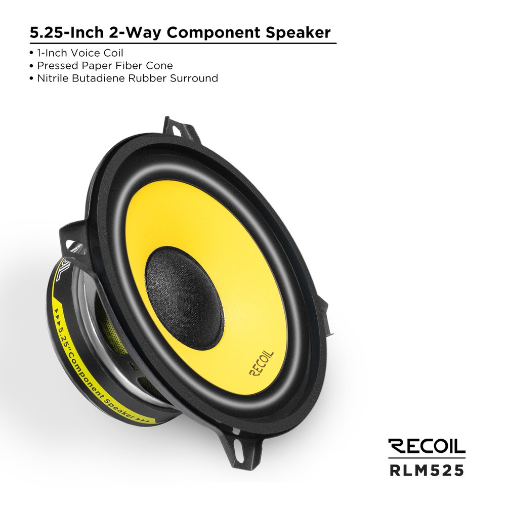 Parlantes Componentes Recoil RLM525 5.25 Pulgadas 80W RMS 160W Par – imagen 6
