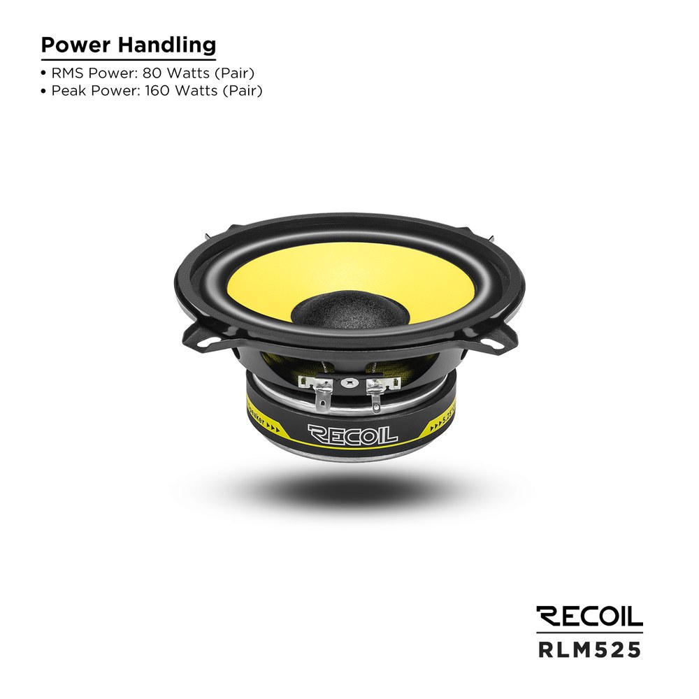 Parlantes Componentes Recoil RLM525 5.25 Pulgadas 80W RMS 160W Par – imagen 5