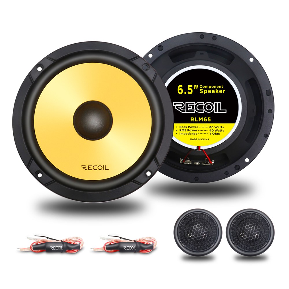 Parlantes Componentes Recoil RLM65 6.5 Pulgadas 80W RMS 160W Par