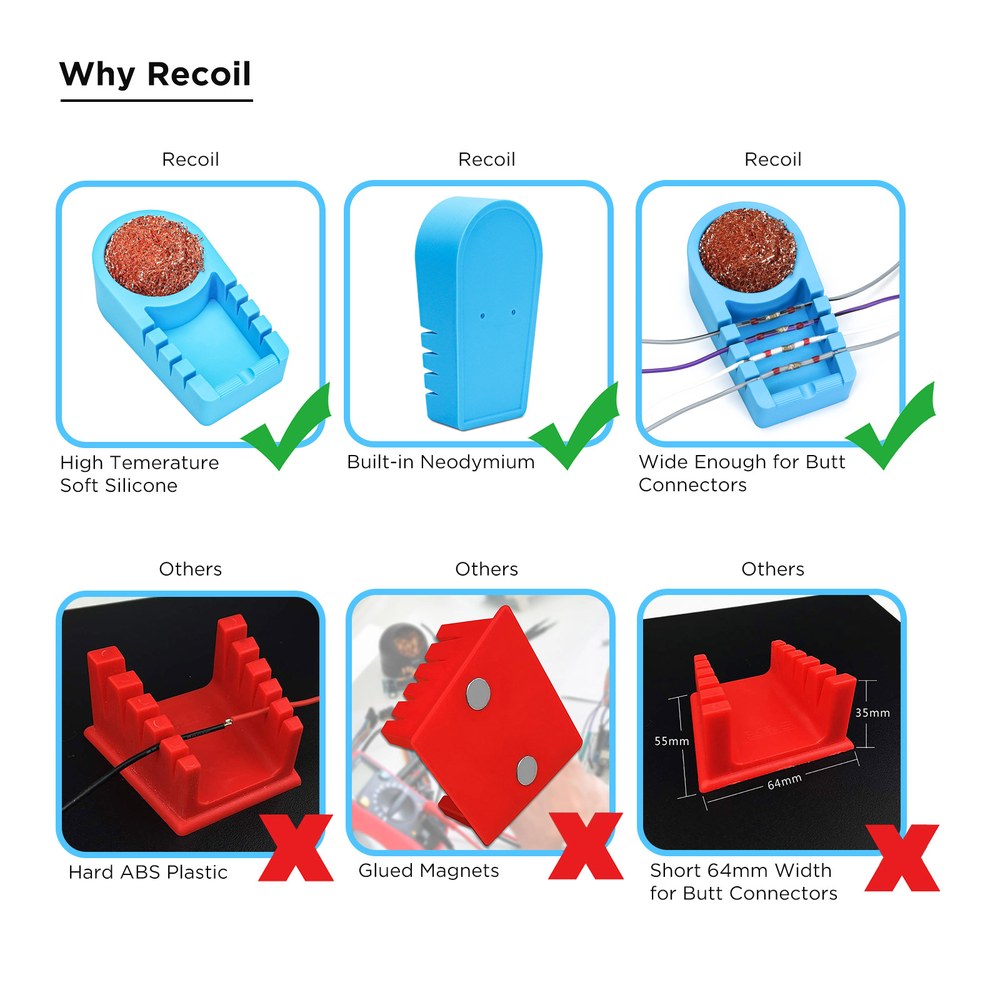 Soporte Imantado Recoil SWS-TC Para Soldar Cables Car Audio – imagen 3